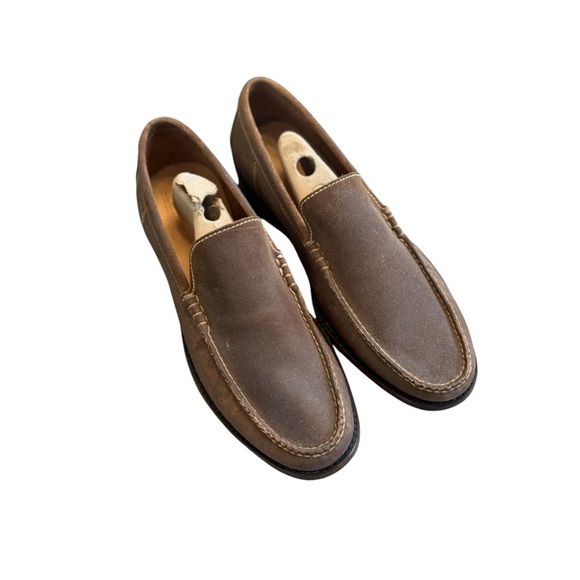 Frye Brown Leather Slip-On Loafers main image 12